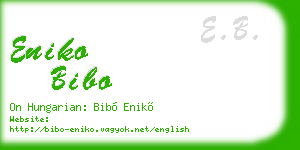 eniko bibo business card