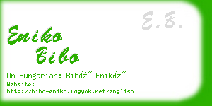 eniko bibo business card